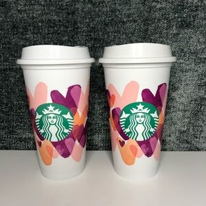Starbucks Other - Set 2 Starbucks Valentines Reusable Hot Cups Starbucks Other - Set 2 Starbucks Valentines Reusable Hot Cups